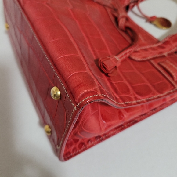 Dooney Bourke Mini Croco Embossed Tassle Bag - Picture 11 of 15